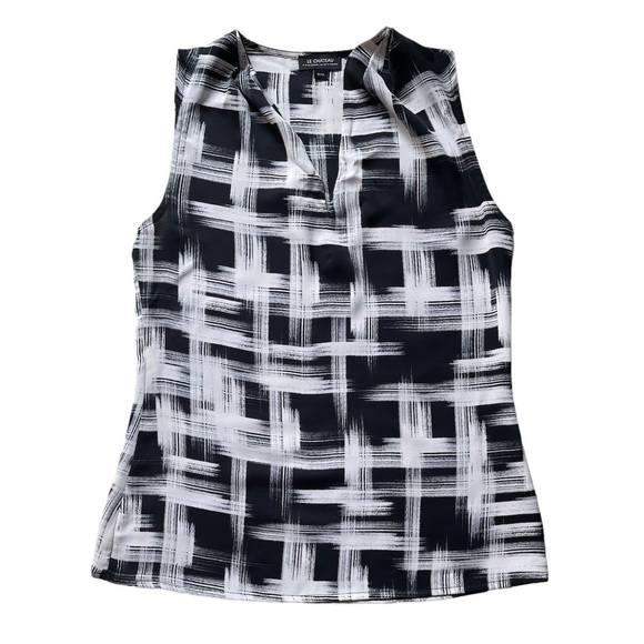 Le Chateau Black & White Sleeveless Top Size XS - Picture 1 of 10